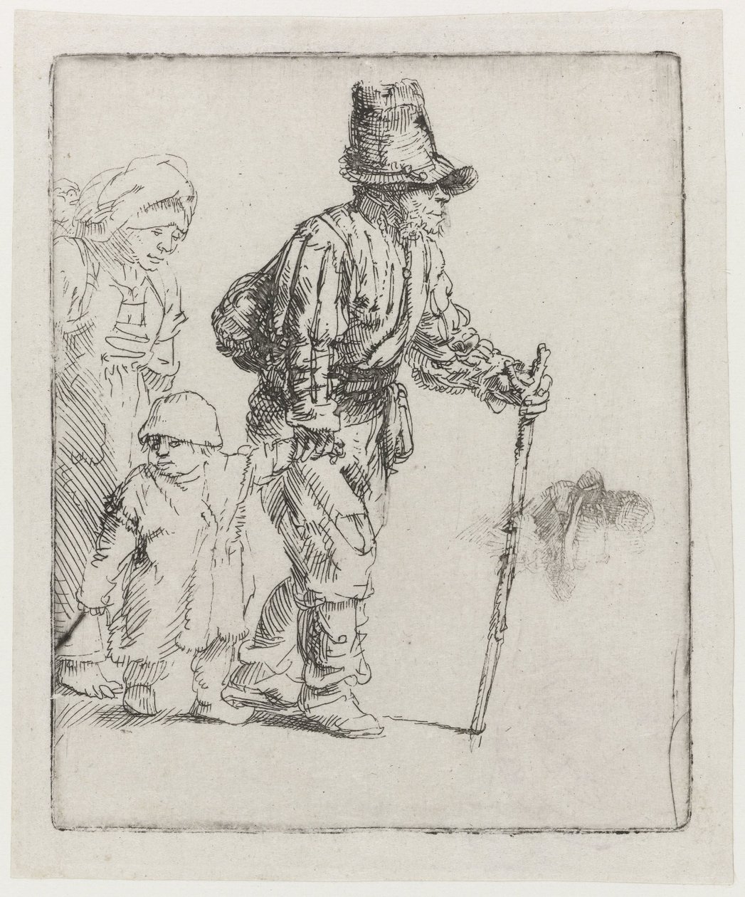 Kočovná rolnická rodina od Rembrandt van Rijn