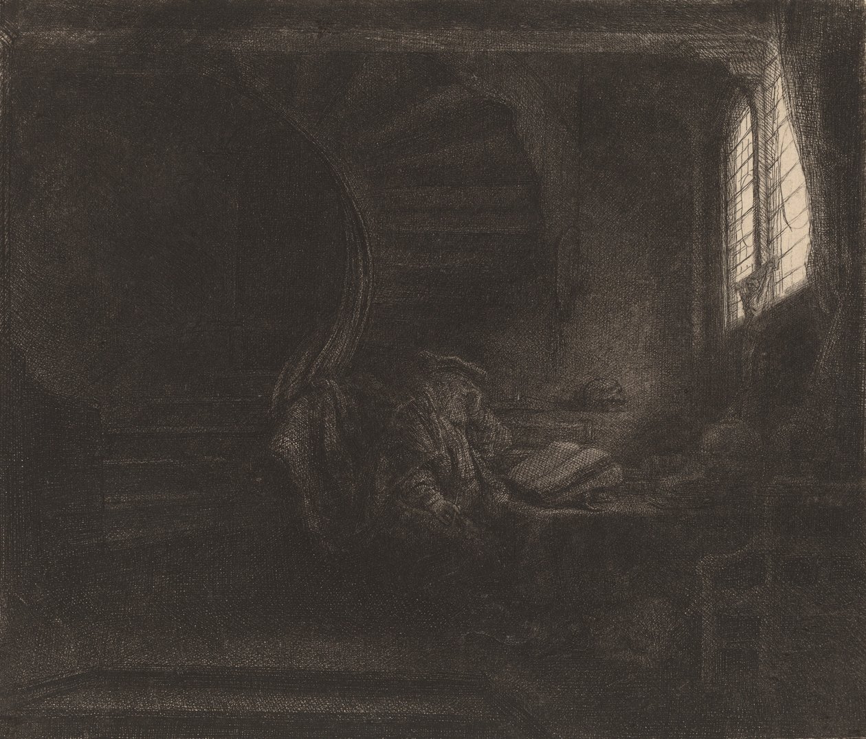 Svatý Jeroným v temné komoře, 1642. od Rembrandt van Rijn