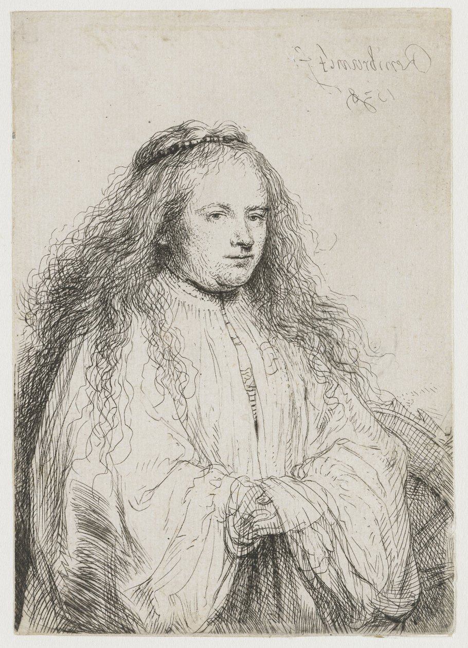 Saskia jako svatá Kateřina Alexandrijská Svatá Kateřina („Malá židovská nevěsta“) od Rembrandt van Rijn
