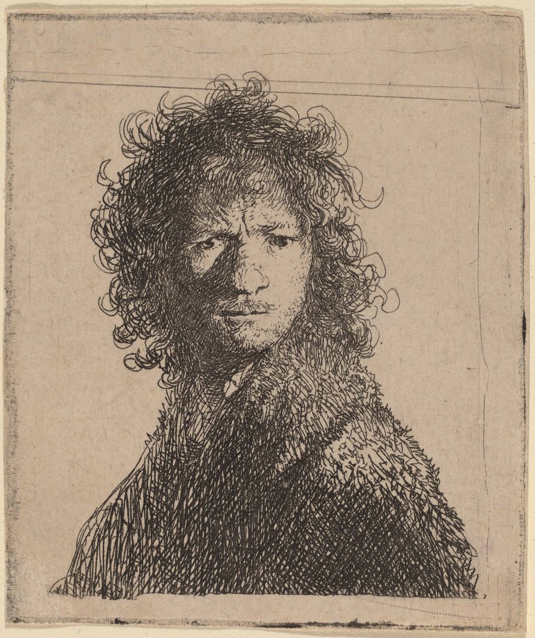Autoportrét, Zamračený od Rembrandt van Rijn