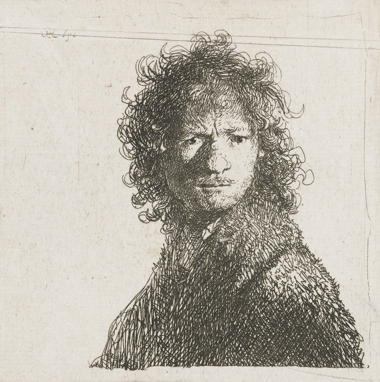 Autoportrét Zamračený, 1630 od Rembrandt van Rijn