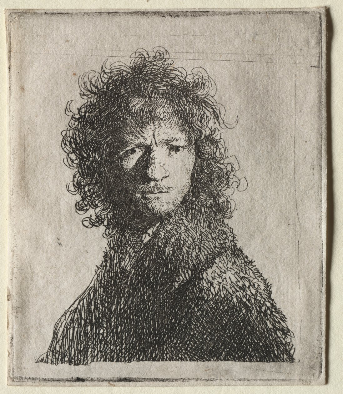 Autoportrét Zamračený: Poprsí od Rembrandt van Rijn