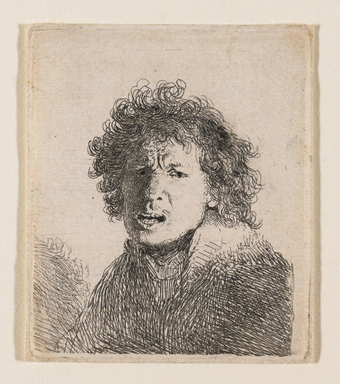 Autoportrét, jako bych křičel od Rembrandt van Rijn
