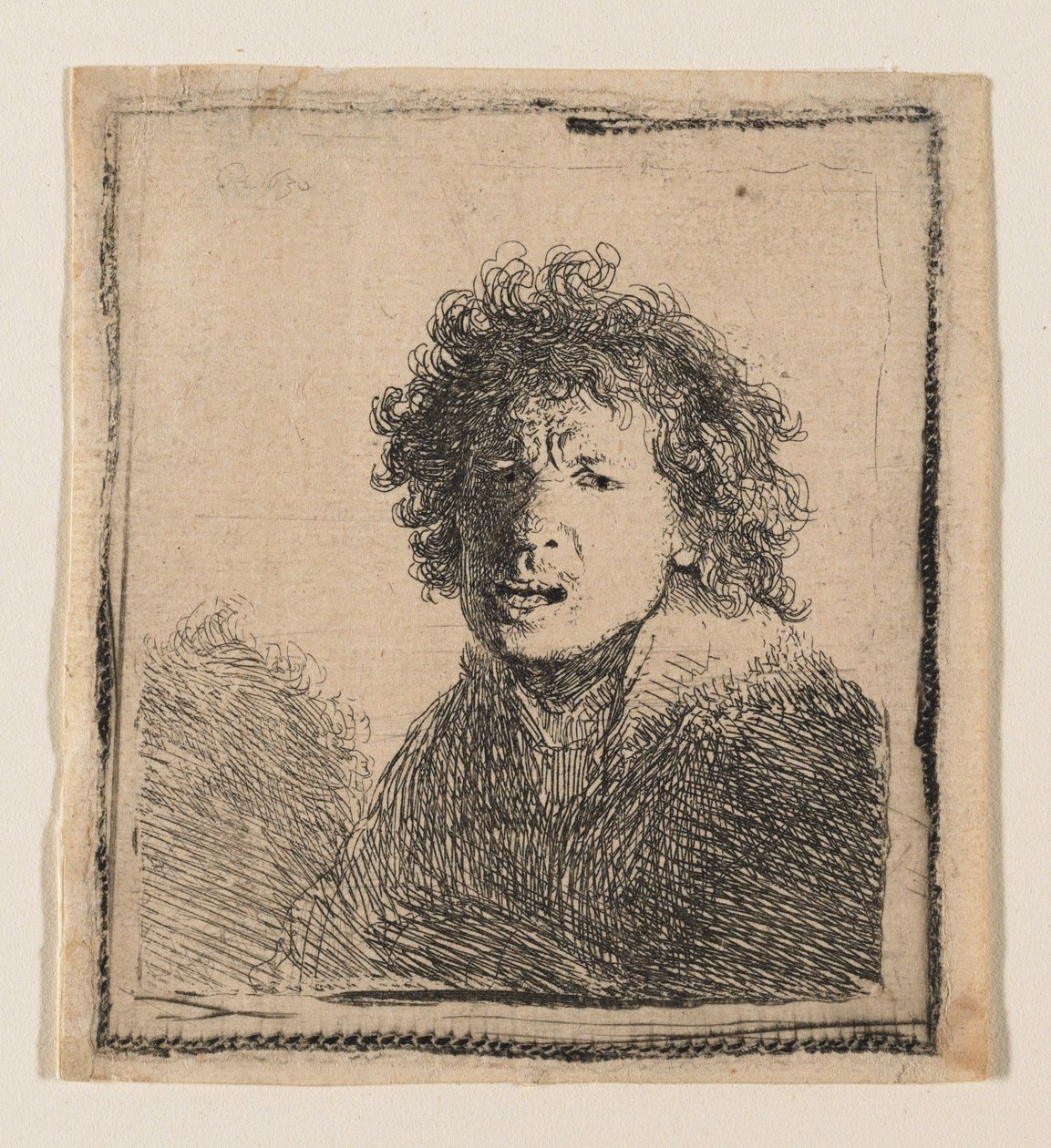 Autoportrét, jako bych křičel od Rembrandt van Rijn