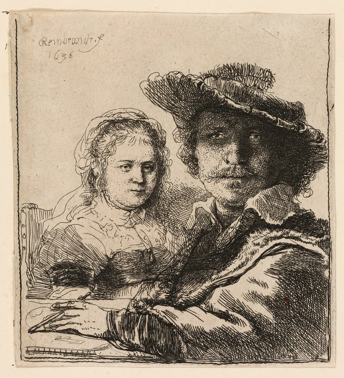 Autoportrét se Saskiou od Rembrandt van Rijn