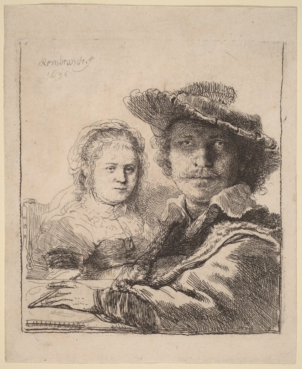 Autoportrét se Saskia od Rembrandt van Rijn
