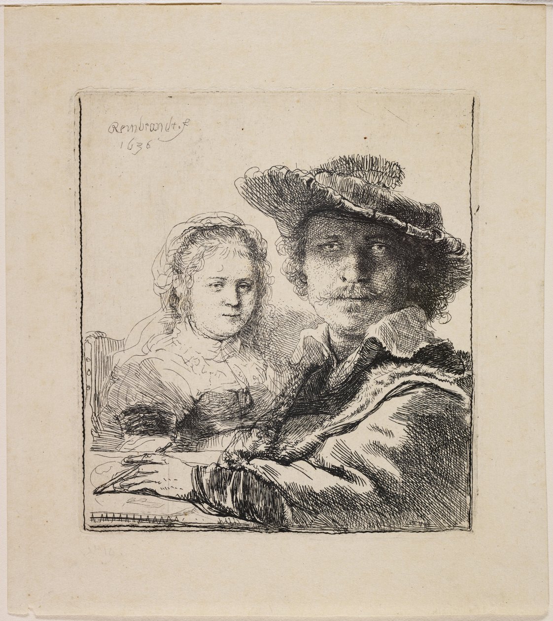 Autoportrét se Saskia od Rembrandt van Rijn