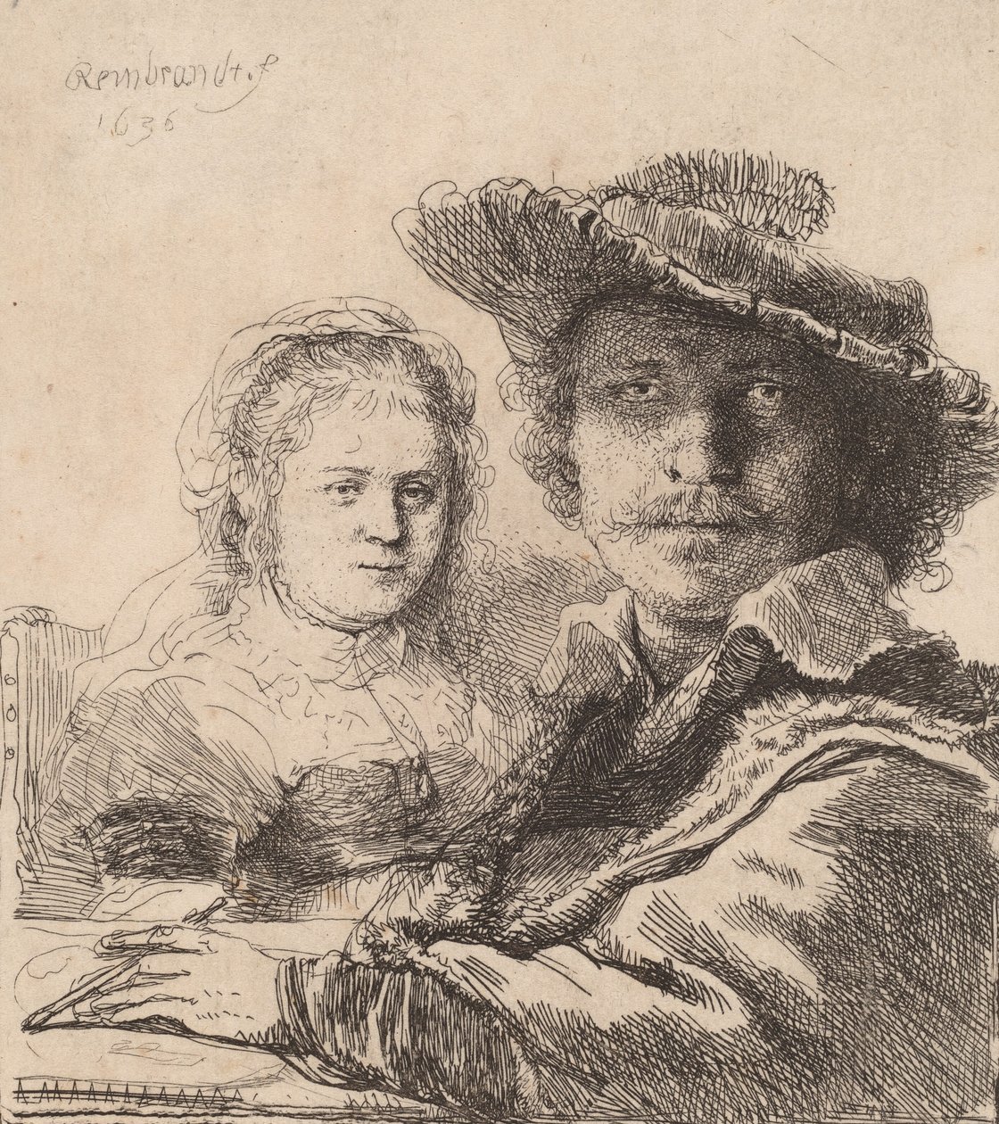 Autoportrét se Saskiou, 1636. od Rembrandt van Rijn
