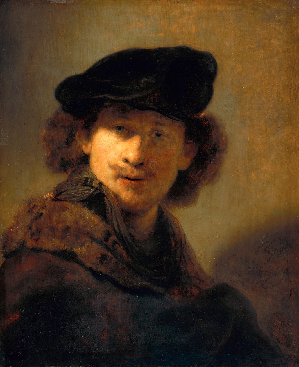 Autoportrét se sametovým baretem, 1634 od Rembrandt van Rijn