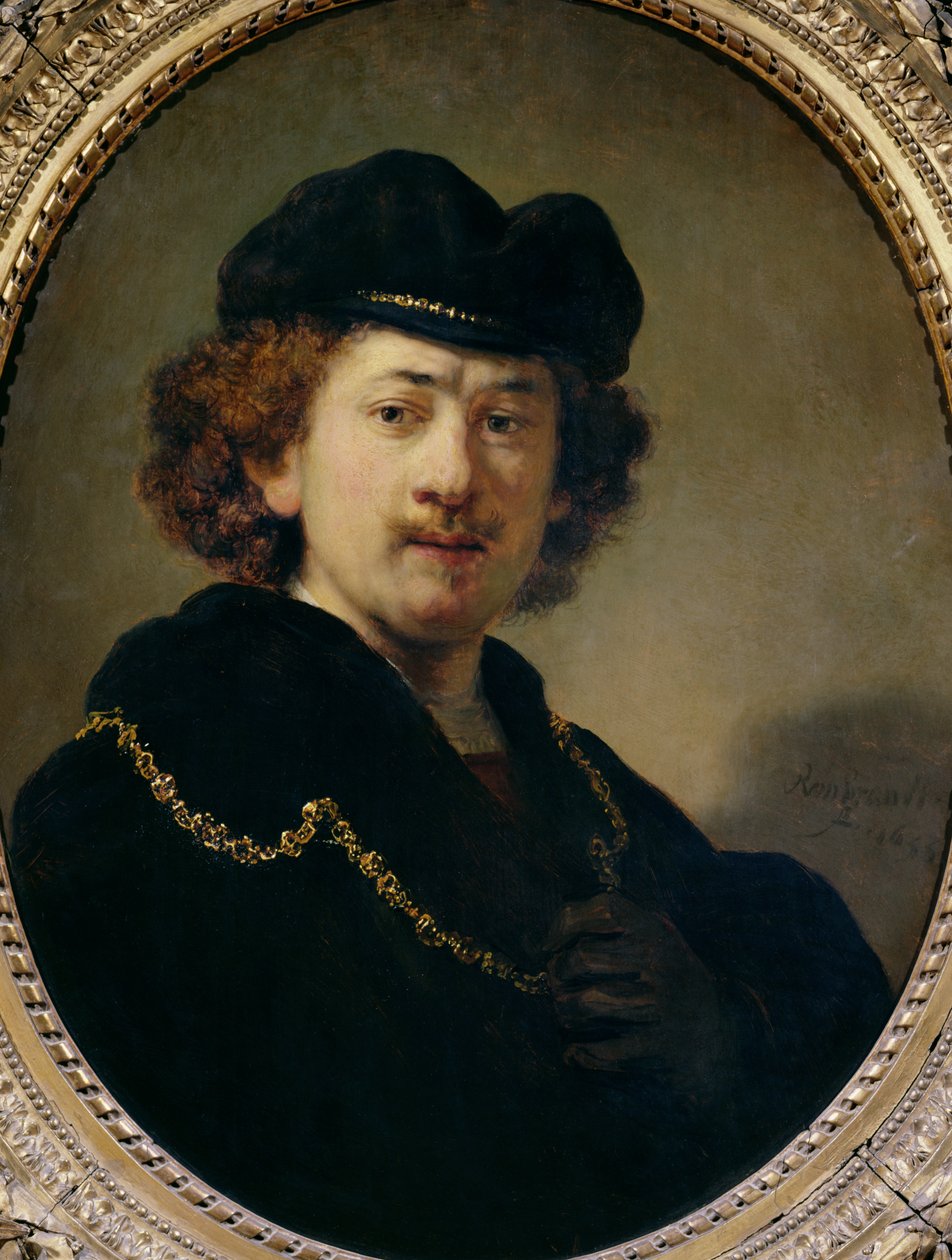 Autoportrét s kloboukem a zlatým řetízkem, 1633 od Rembrandt van Rijn