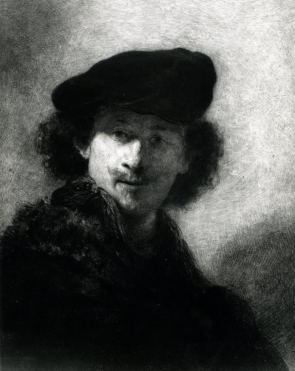 Autoportrét se sametovým baretem od Rembrandt van Rijn