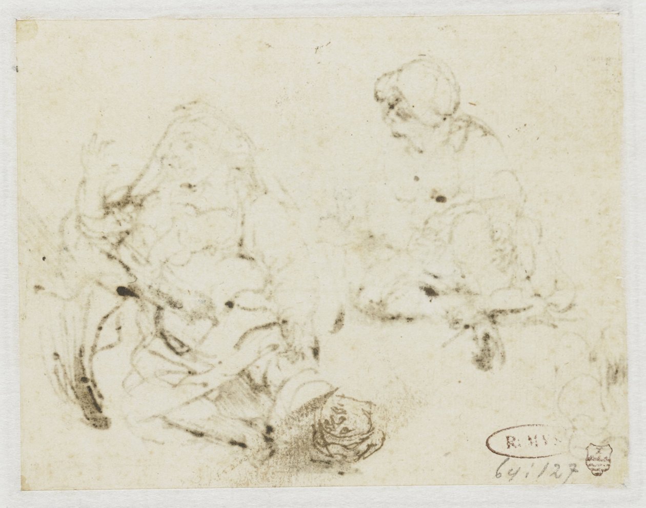 Malá studie hlavy nemocné ženy od Rembrandt van Rijn
