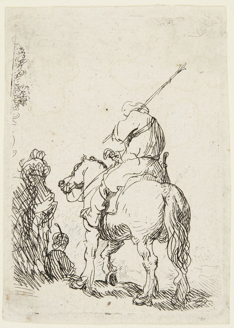 Voják na koni od Rembrandt van Rijn