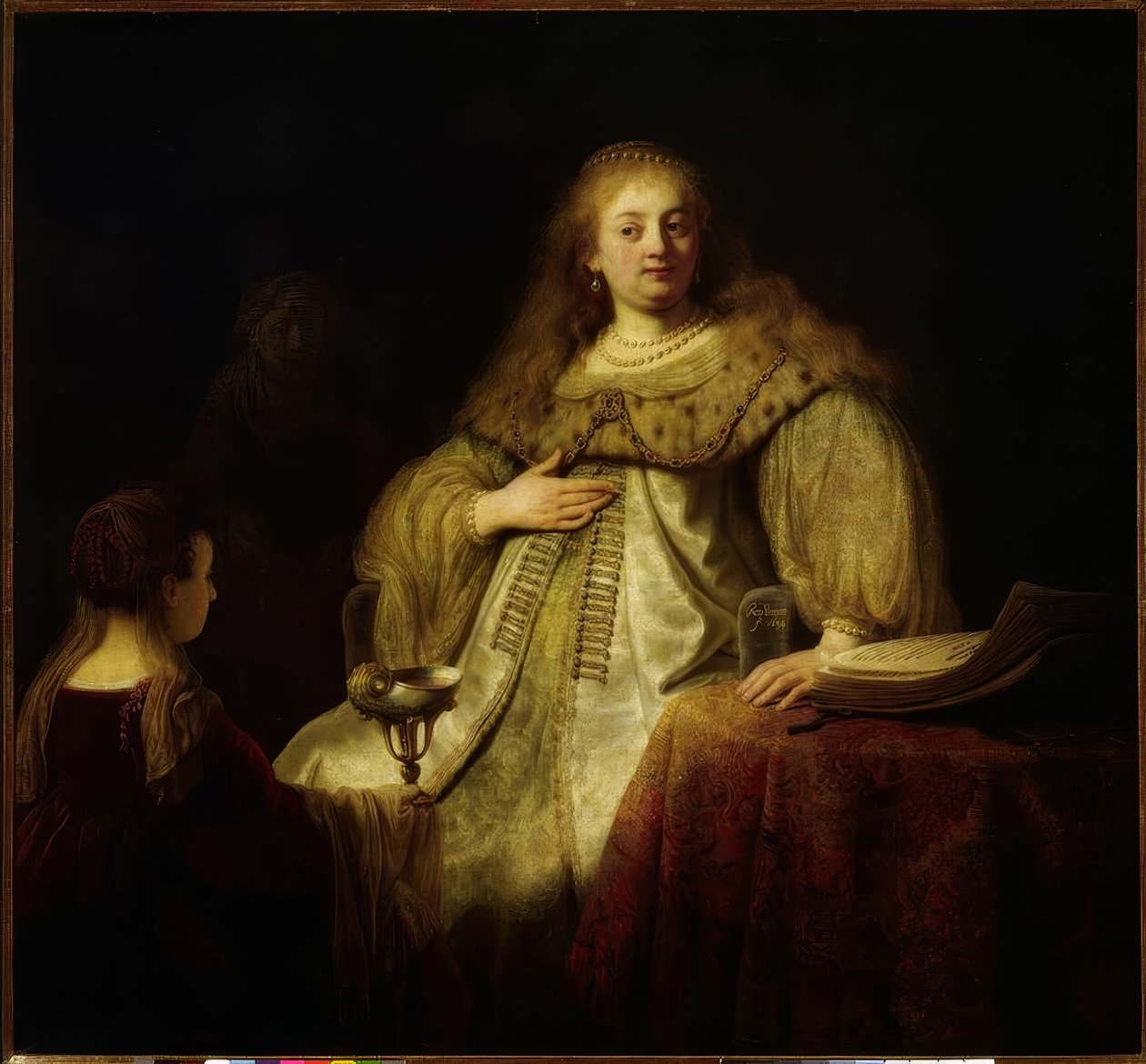 Sophonisbe dostává pohár jedu na příkaz svého manžela od Rembrandt van Rijn