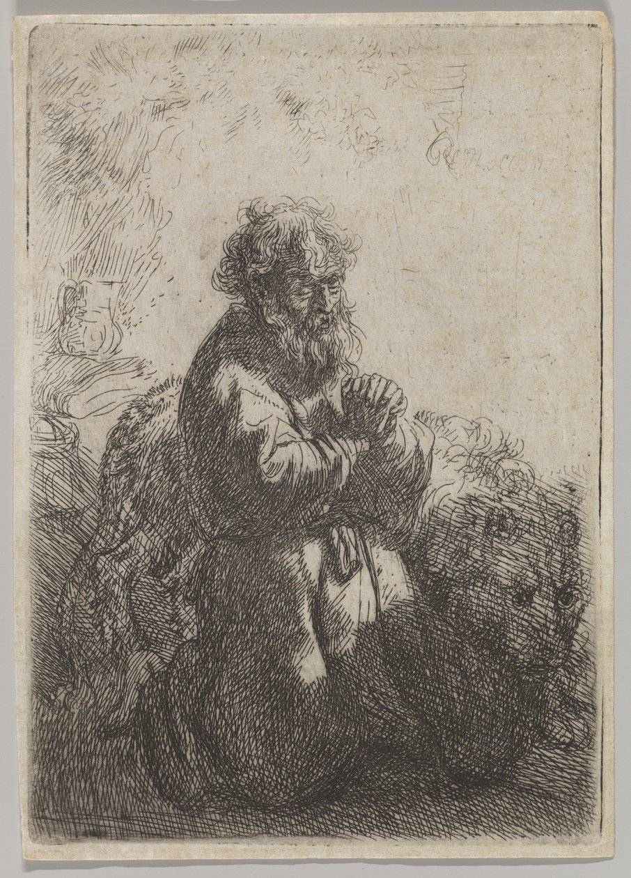 Svatý Jeroným v modlitbě, 1635. od Rembrandt van Rijn