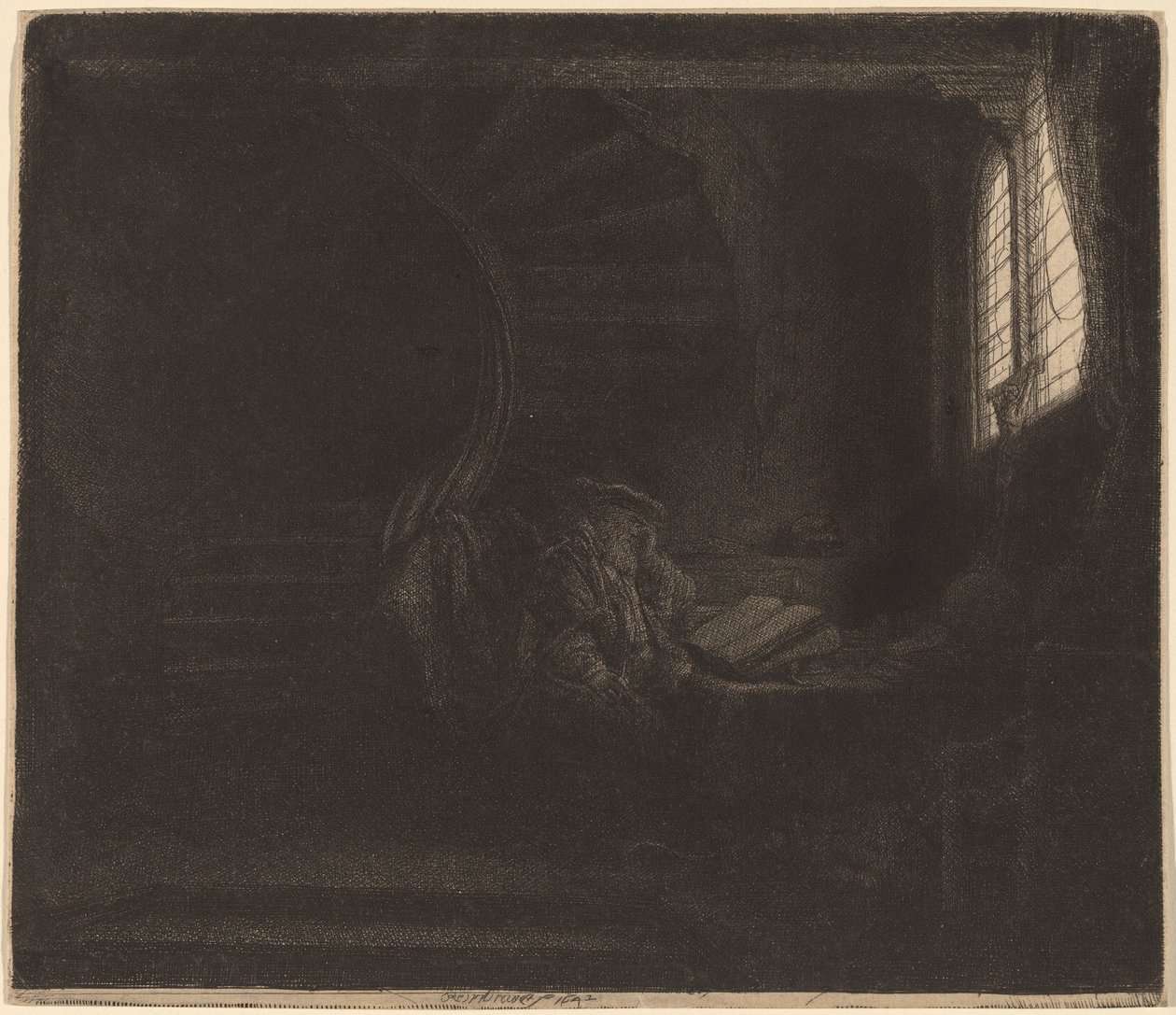 Svatý Jeroným v temné komoře od Rembrandt van Rijn