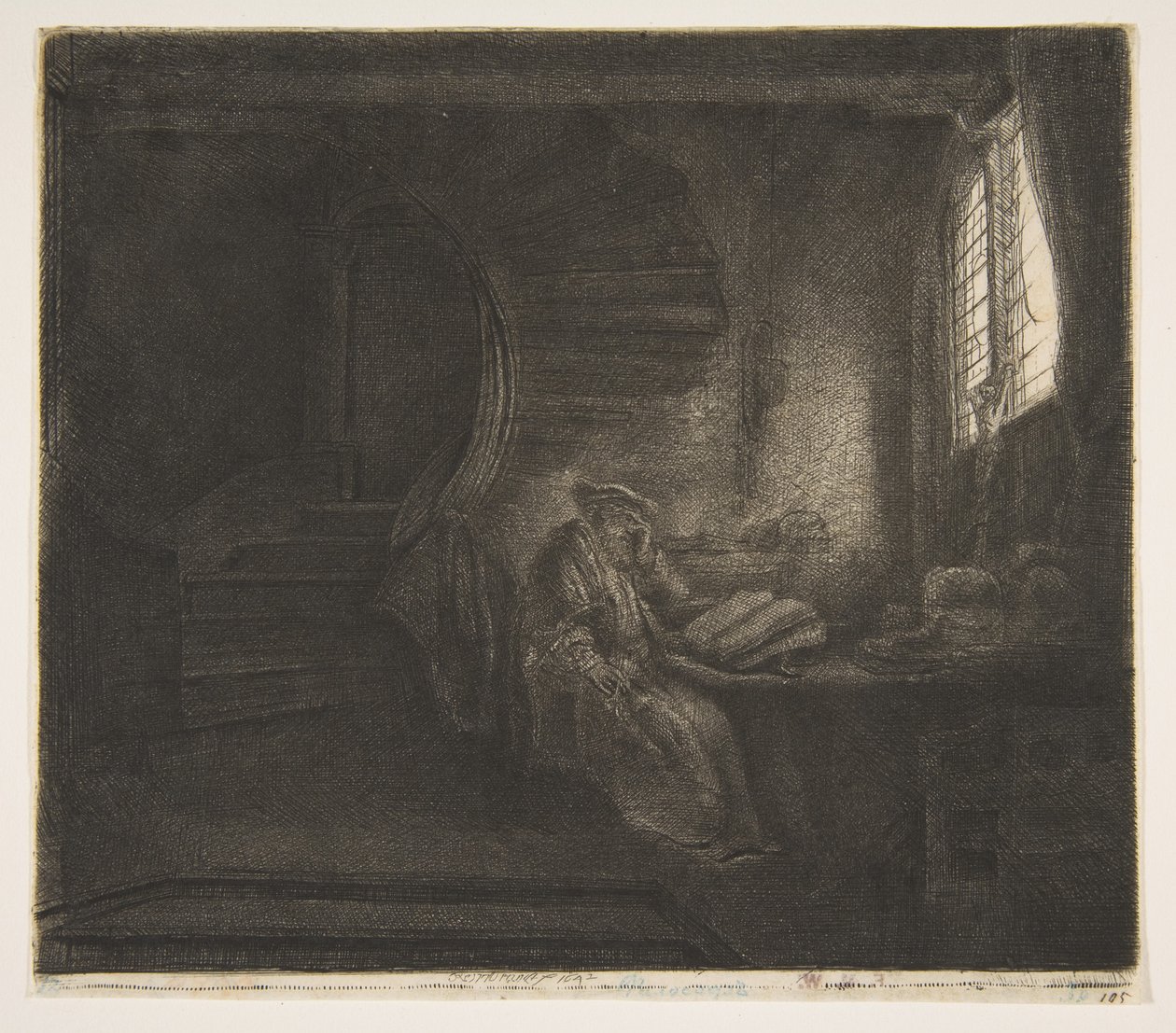 Svatý Jeroným v temné komoře, 1642. od Rembrandt van Rijn