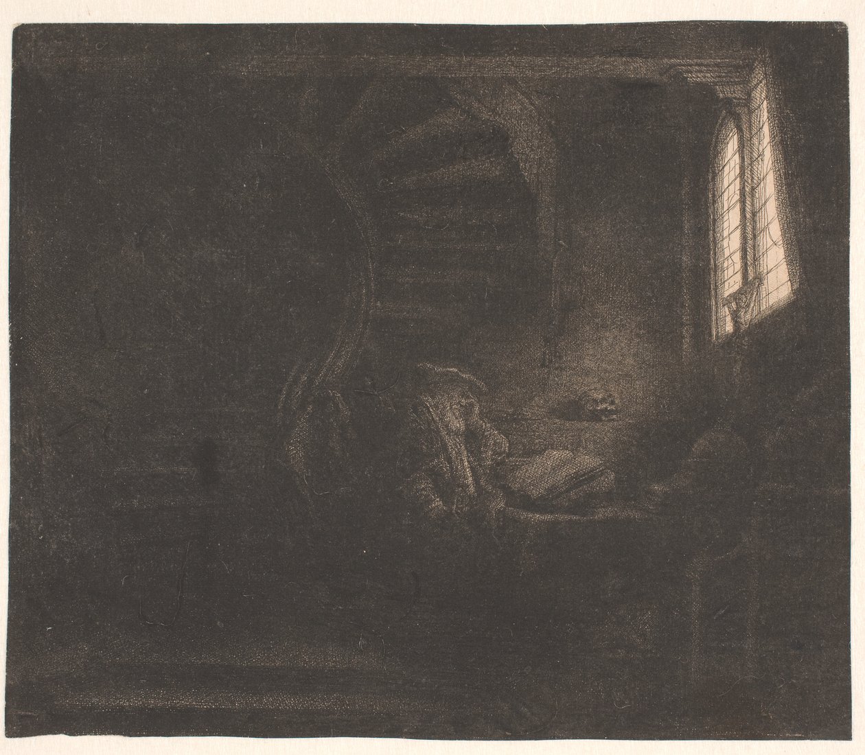 Svatý Jeroným v temné komnatě od Rembrandt van Rijn