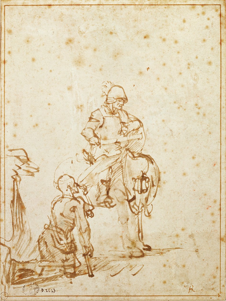 Svatý Martin a žebrák od Rembrandt van Rijn