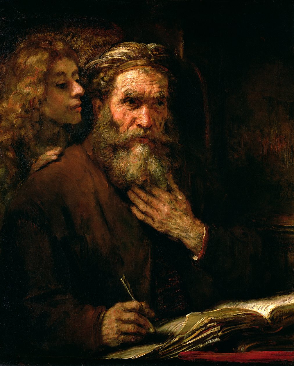 Sv. Matouš a anděl, 1655-60 od Rembrandt van Rijn