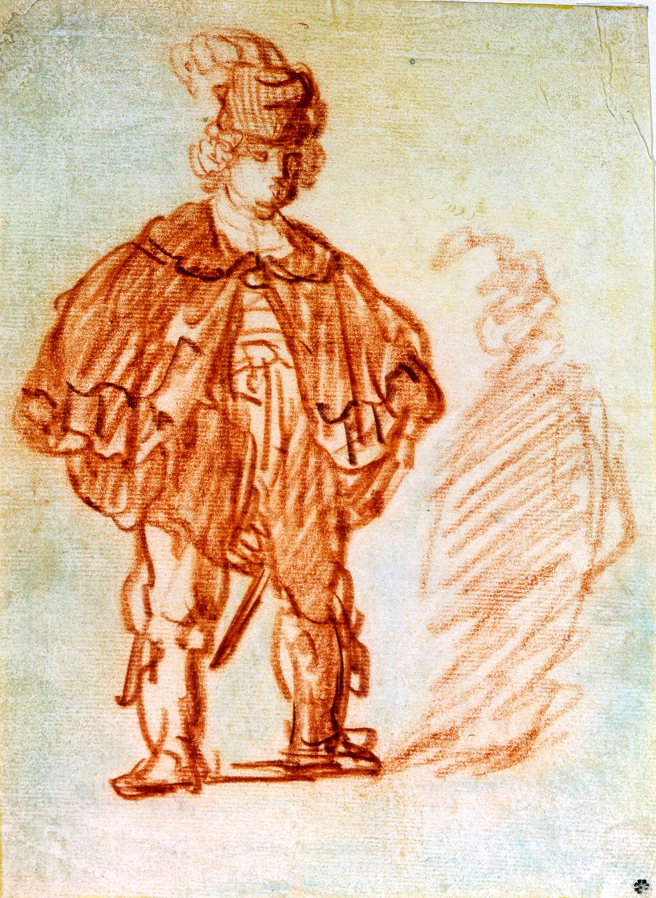 Stálý herec, 30. léta 17. století. od Rembrandt van Rijn