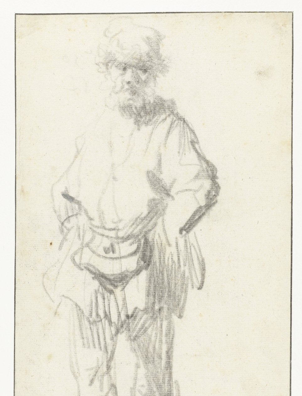 Stojící muž s vakem od Rembrandt van Rijn