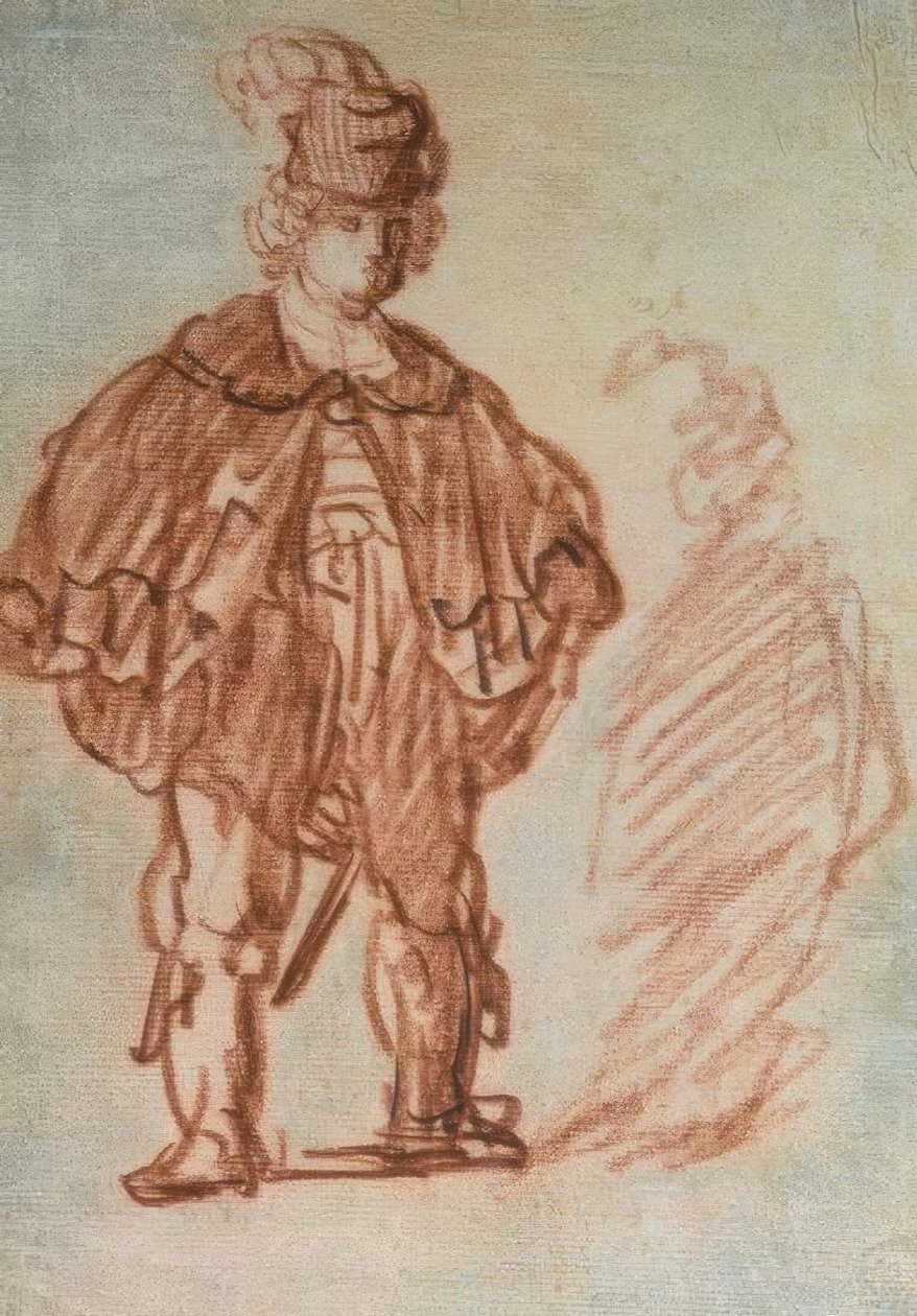 Stojící herec od Rembrandt van Rijn