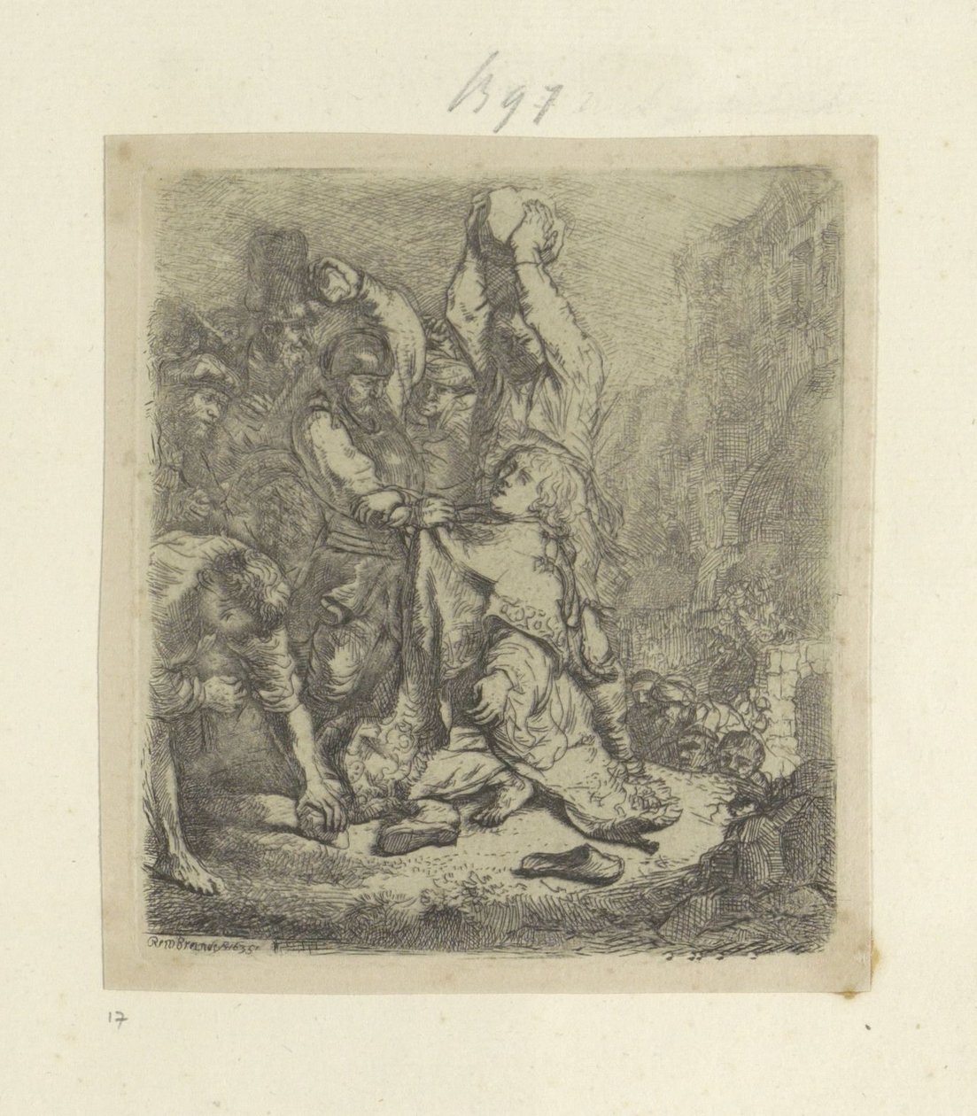 Smutný van Stefanus Kolekce osmdesáti pěti původních tisků (název série) od Rembrandt van Rijn