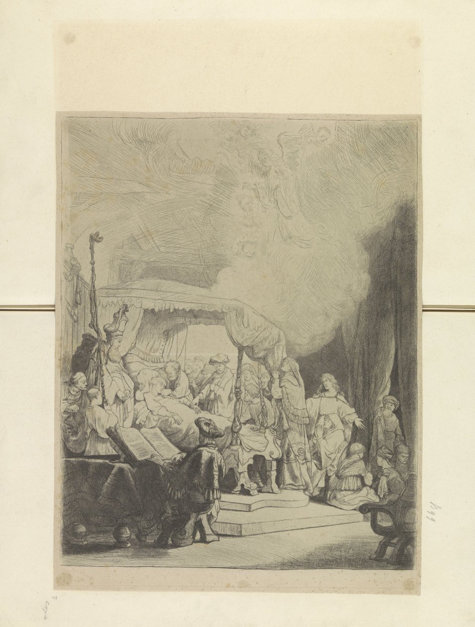 Sterfbed van Maria Kolekce osmdesáti pěti původních tisků (název série) od Rembrandt van Rijn
