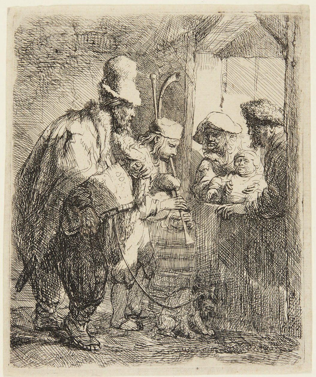 Potulní hudebníci od Rembrandt van Rijn
