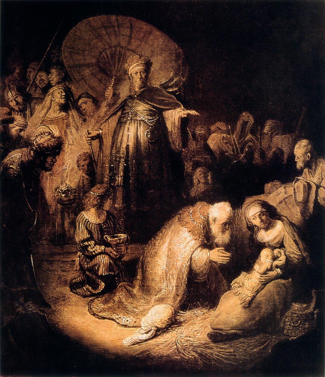 Klanění tří králů, 1632 od Rembrandt van Rijn