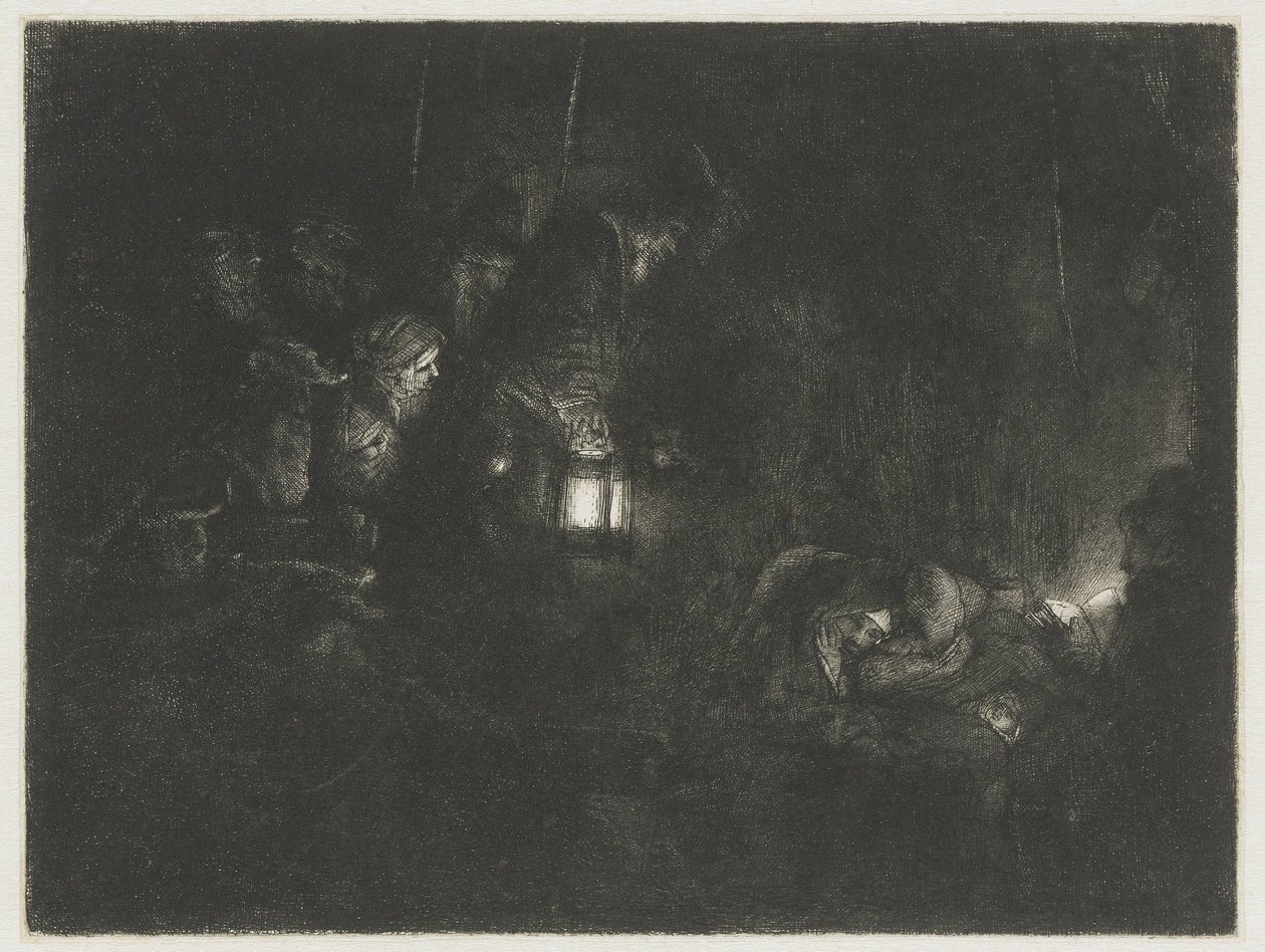 Klanění pastýřů Klanění pastýřů: noční kus od Rembrandt van Rijn