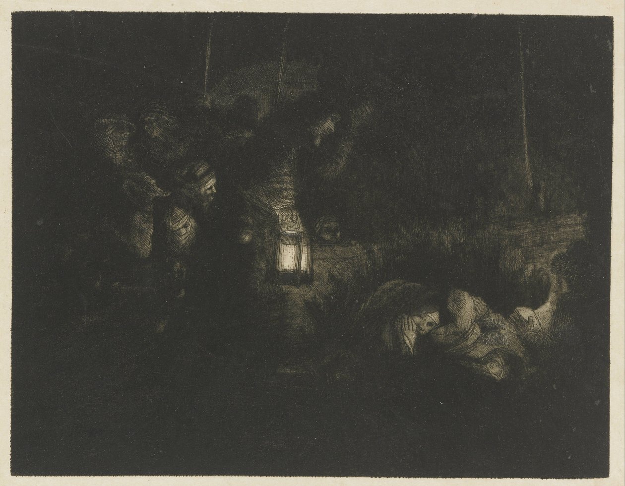 Klanění pastýřů Klanění pastýřů: noční kus od Rembrandt van Rijn