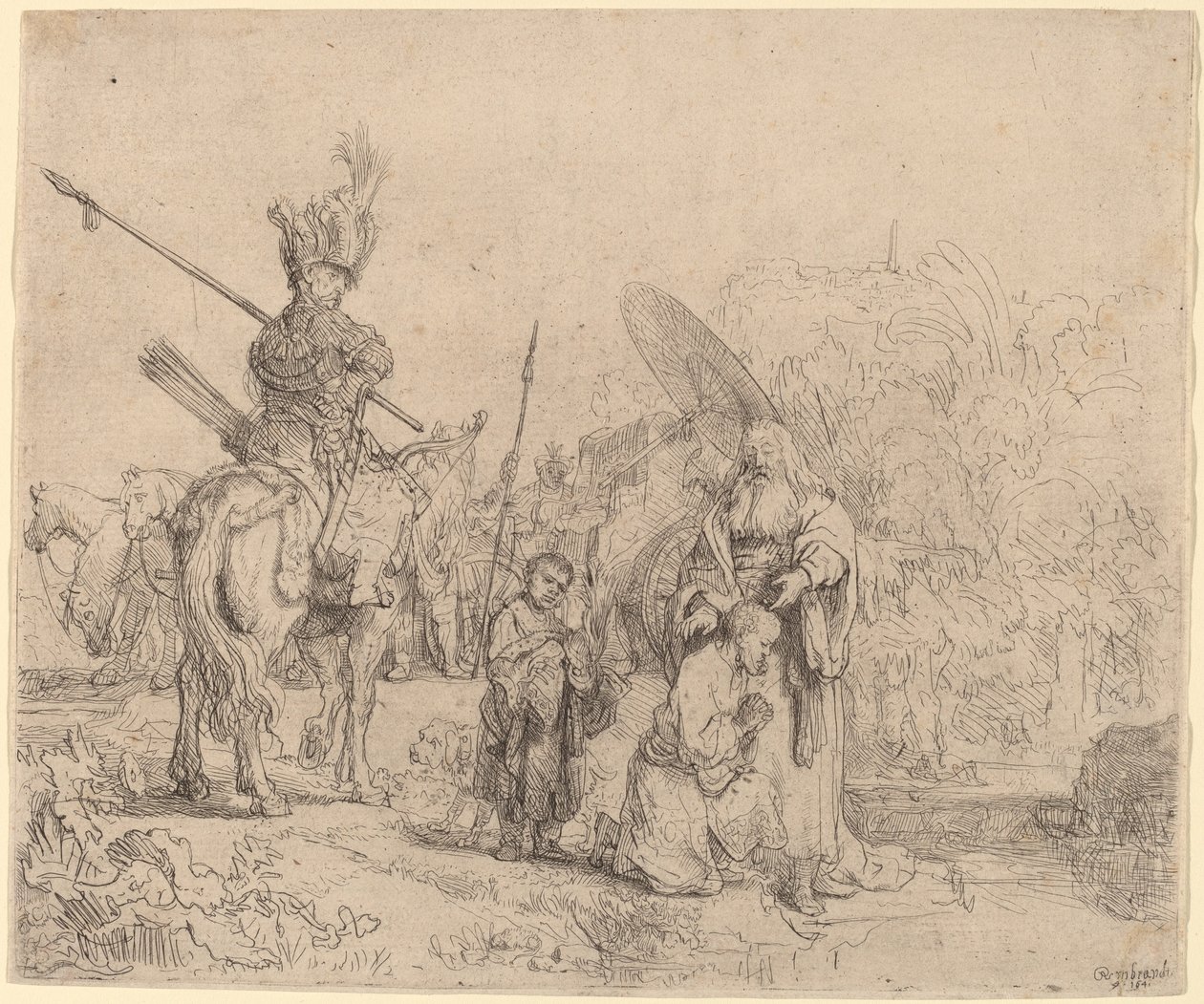 Křest eunucha od Rembrandt van Rijn