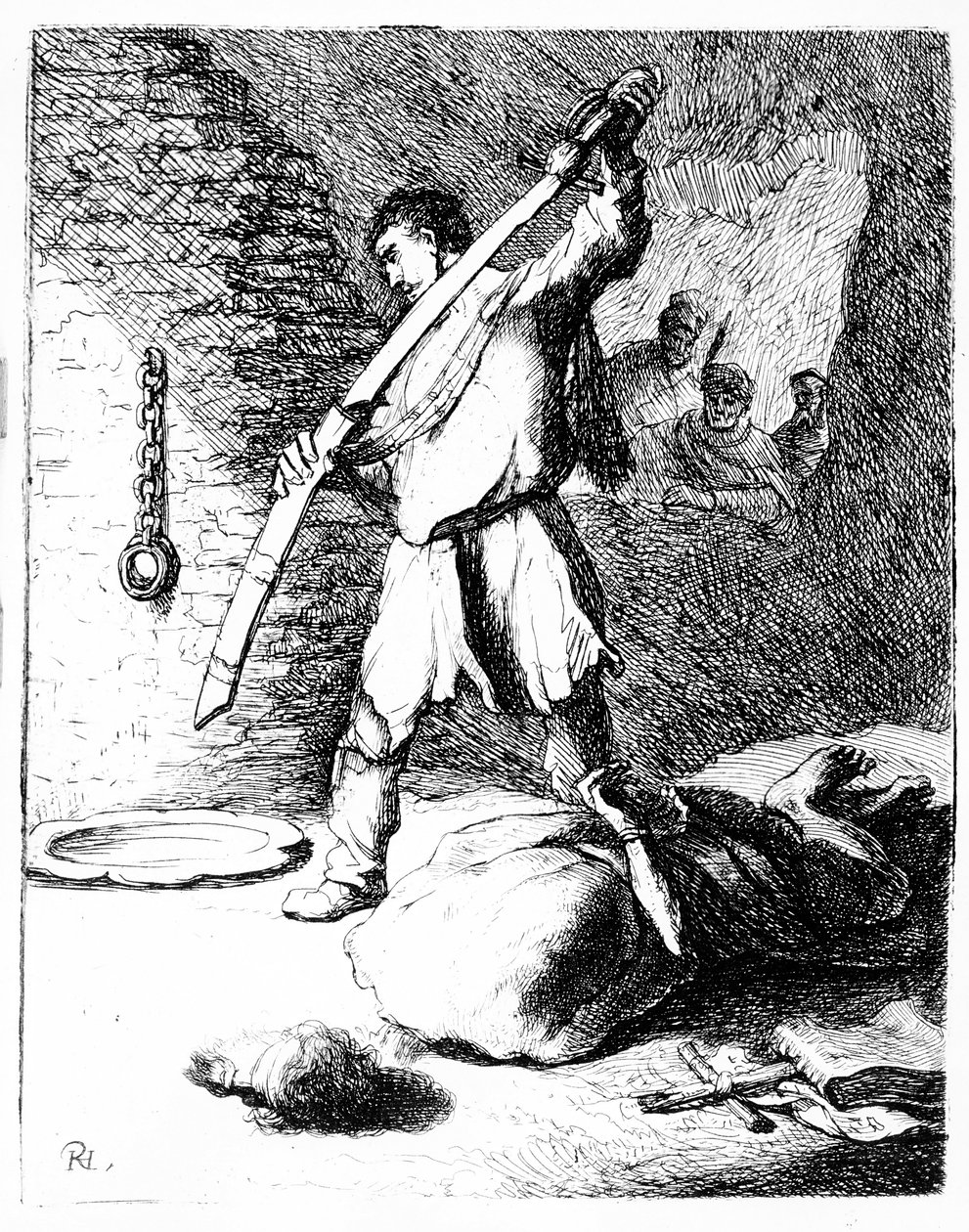 Stětí Jana Křtitele, kolem roku 1627 od Rembrandt van Rijn