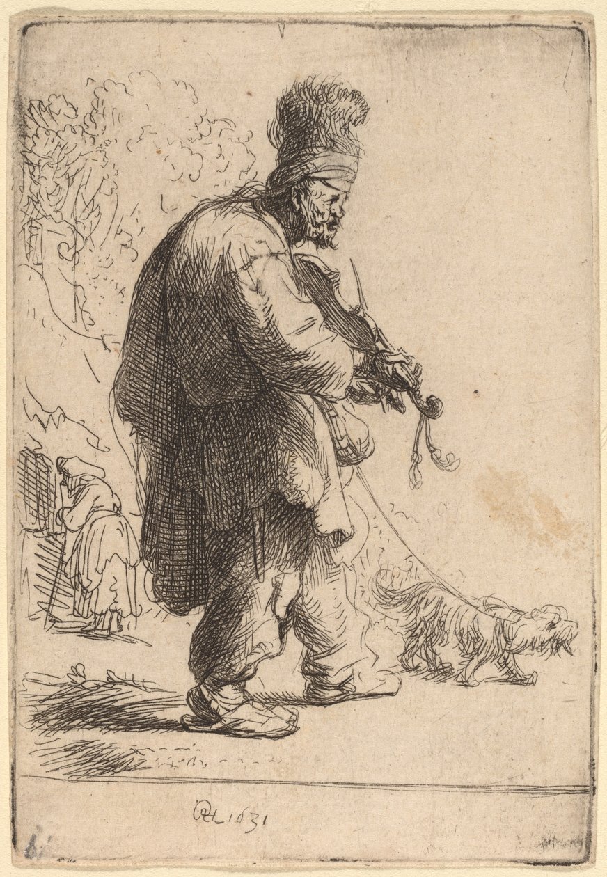Slepý houslista od Rembrandt van Rijn
