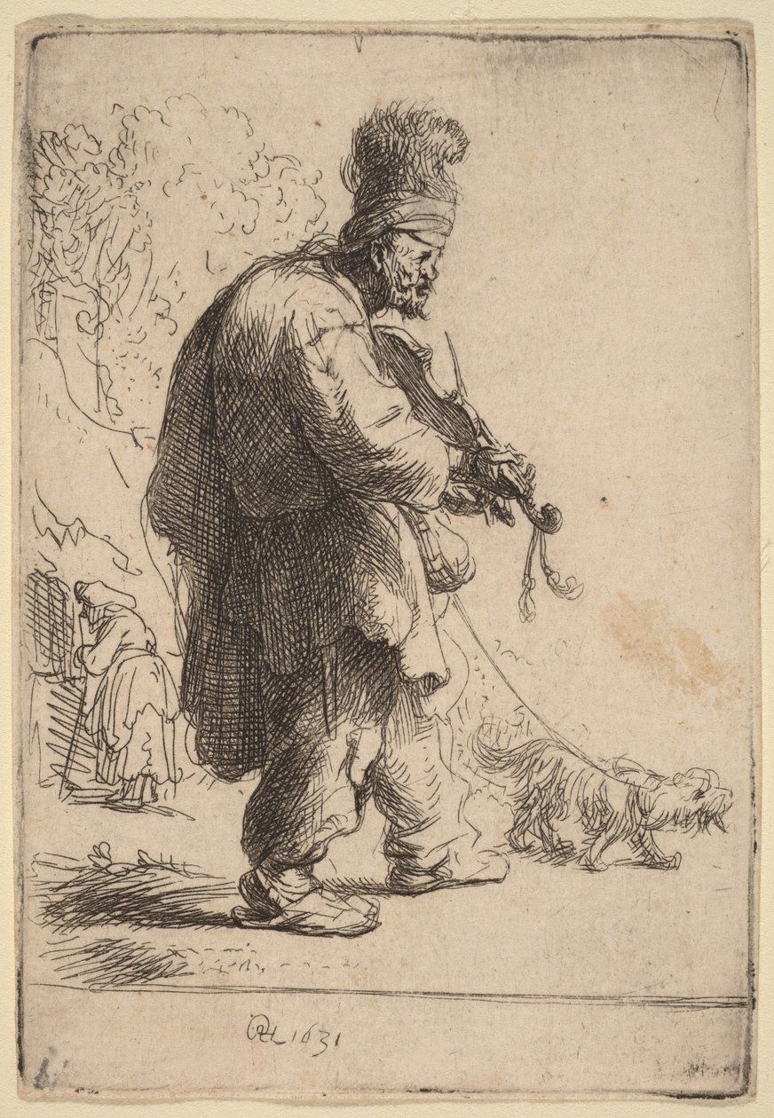 Slepý houslista od Rembrandt van Rijn