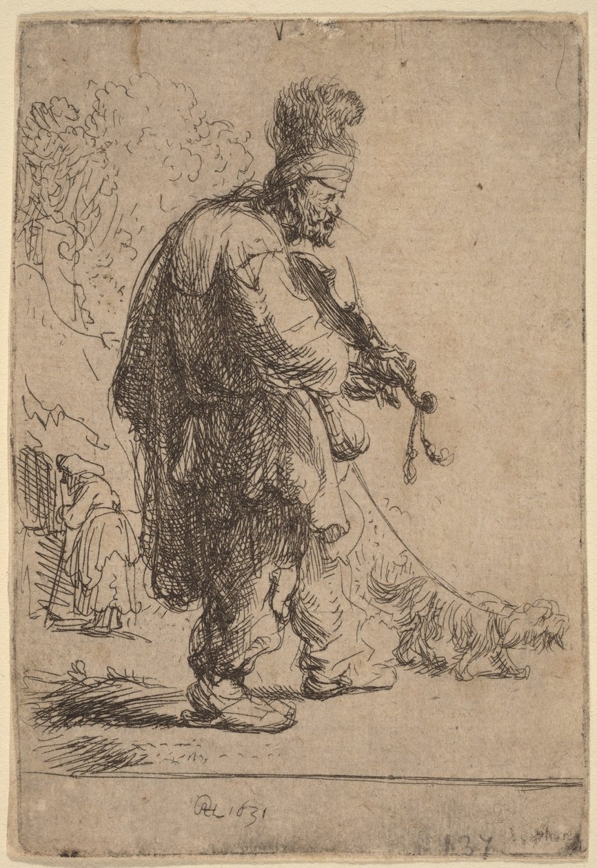 Slepý houslista od Rembrandt van Rijn