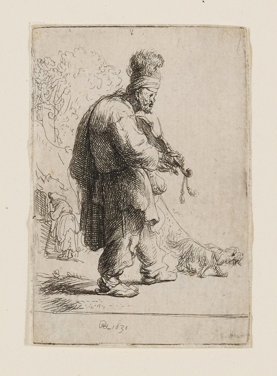 Slepý houslista od Rembrandt van Rijn