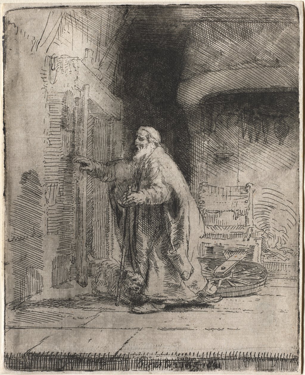 Slepota Tobiáše: Velký obraz od Rembrandt van Rijn