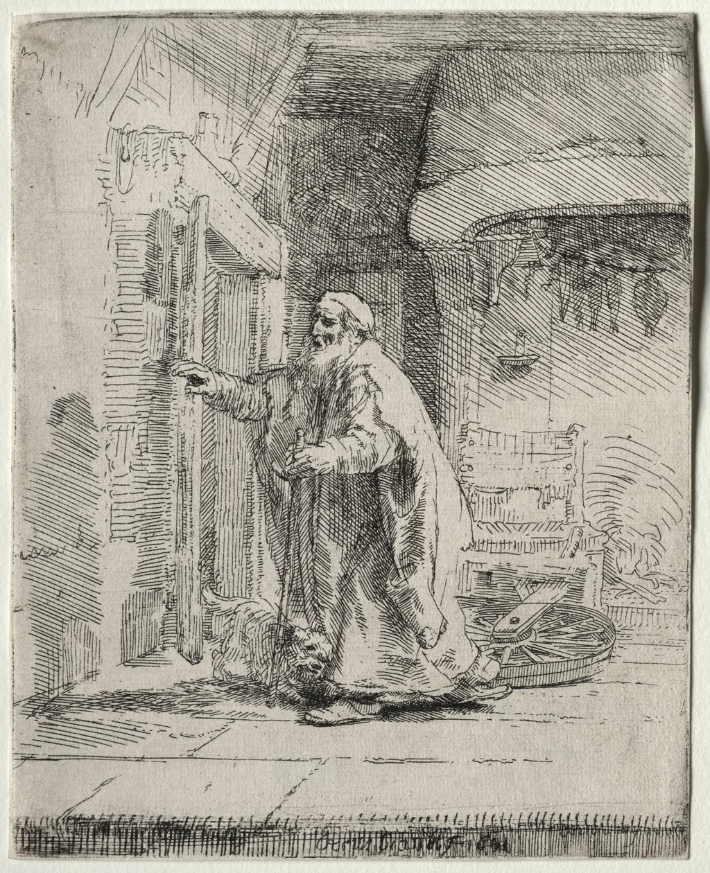 Tobitova slepota: Větší talíř od Rembrandt van Rijn