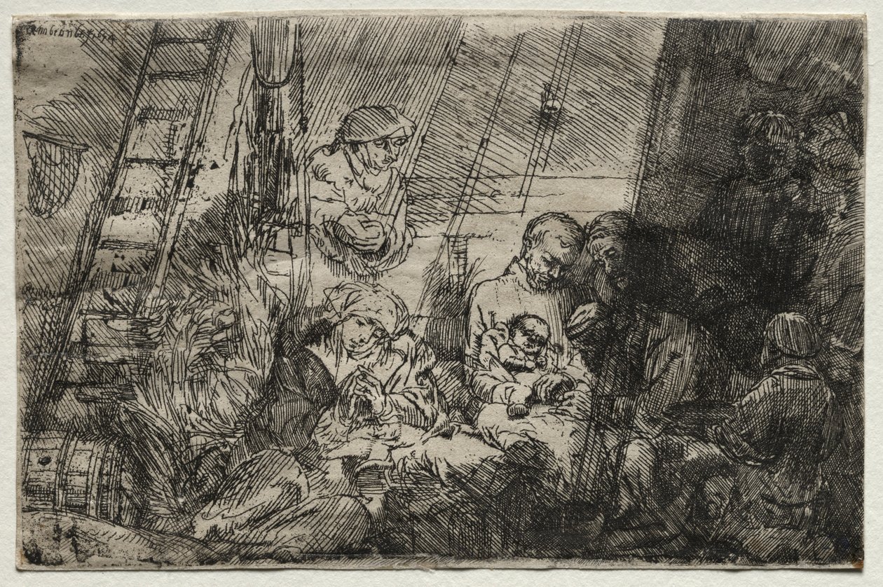 Obřízka ve stáji, 1654. od Rembrandt van Rijn