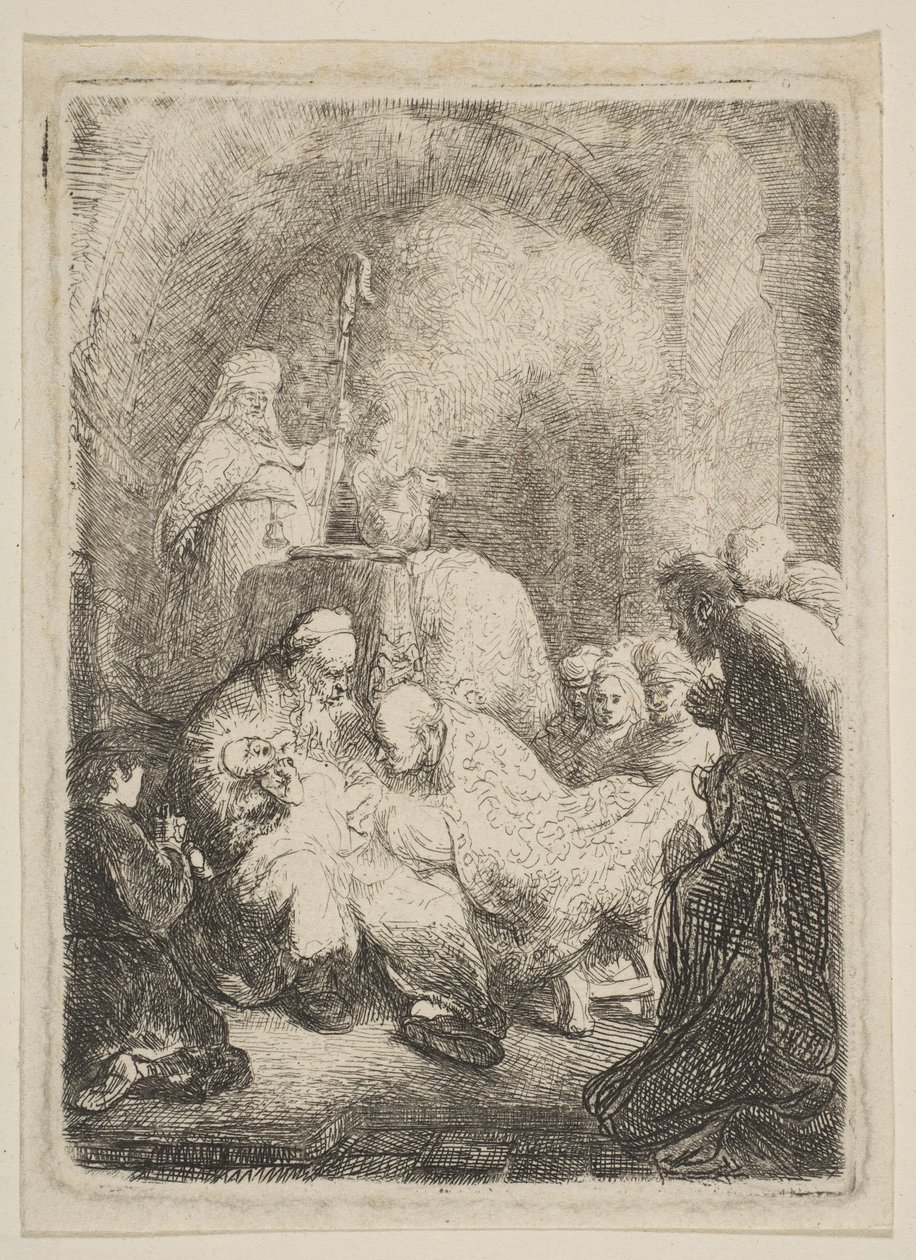 Obřízka: Malý talíř, ca. 1630. od Rembrandt van Rijn