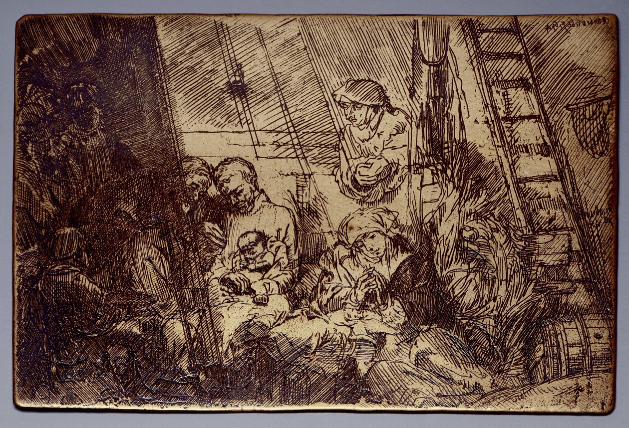 Obřízka ve stáji Obřízka ve stáji od Rembrandt van Rijn