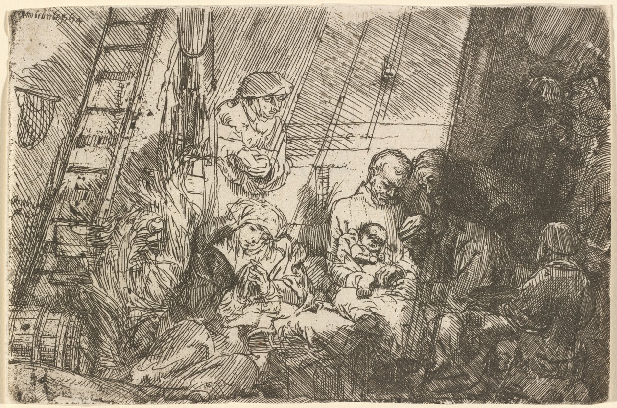 Obřízka ve stáji od Rembrandt van Rijn