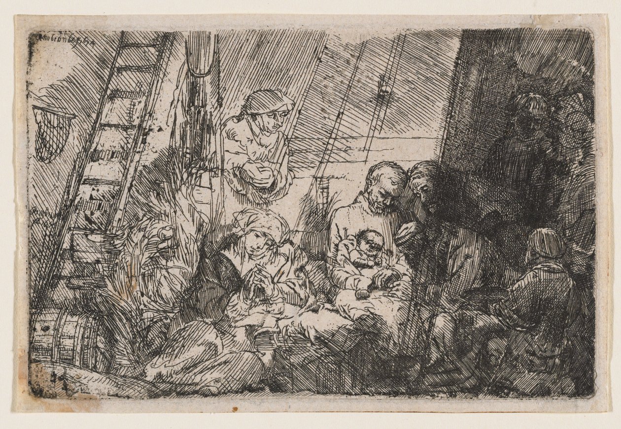 Obřízka ve stáji od Rembrandt van Rijn