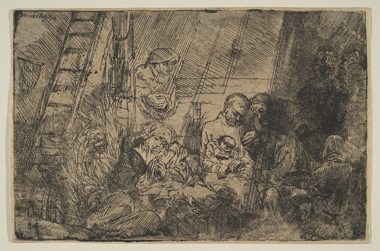 Obřízka ve stáji, 1654. od Rembrandt van Rijn