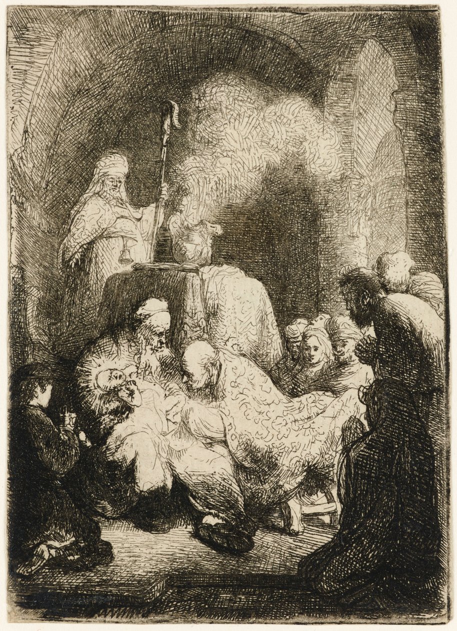 Obřízka: malý talíř, 1630. od Rembrandt van Rijn