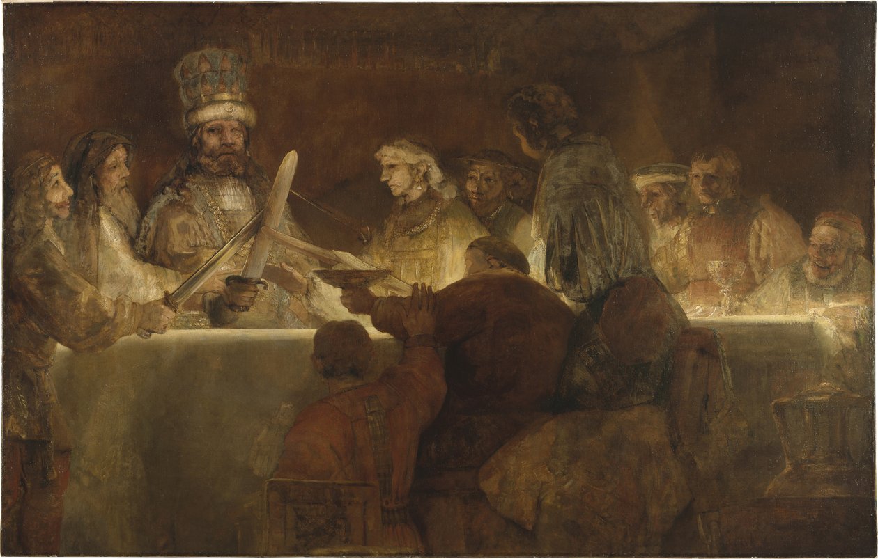 Spiknutí Bataviánů pod vedením Claudia Civilise, 1662 od Rembrandt van Rijn