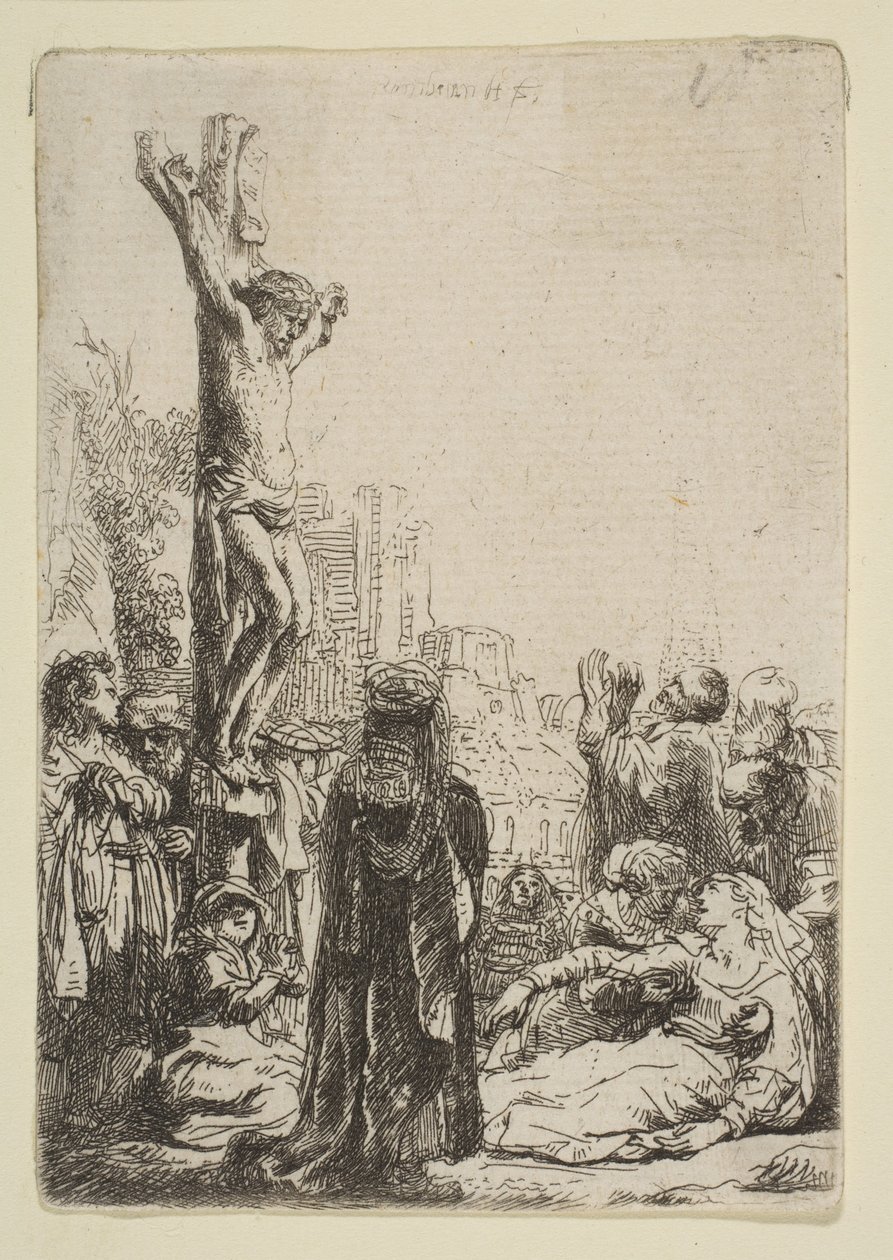 Ukřižování: Malý talíř, ca. 1635. od Rembrandt van Rijn
